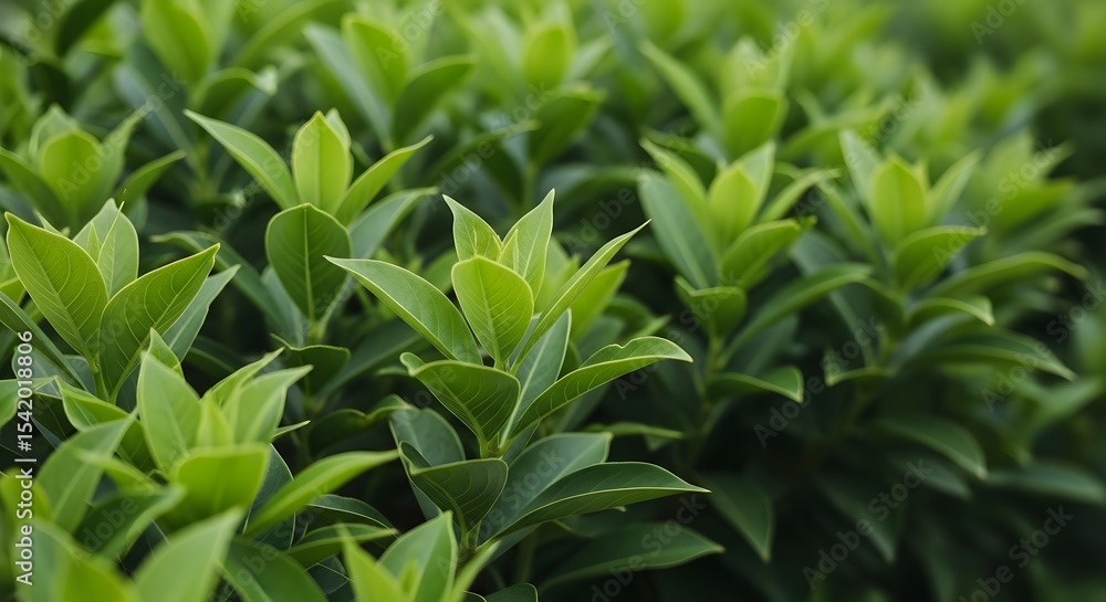 Lush Green Foliage Close Up: Vibrant Leaves and Natural Texture Lush Green Foliage Close Up: Vibrant Leaves and Natural Texture