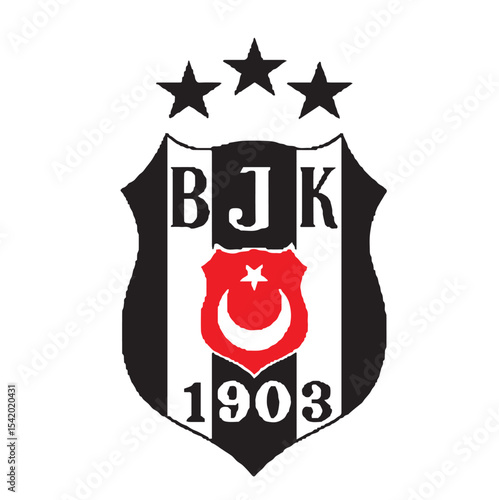 Beşiktaş football club colors. Black and white horizontal stripes flag background. Football background.