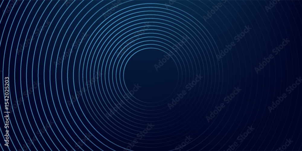 Abstract blue glowing geometric lines on dark blue background. Modern shiny blue circle lines pattern. Futuristic technology concept. Suit for cover, poster, banner, header, website.eps10 Abstract blue glowing geometric lines on dark blue background. Modern shiny blue circle lines pattern. Futuristic technology concept. Suit for cover, poster, banner, header, website.eps10