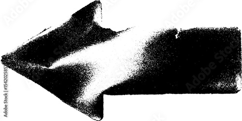 High contrast black and white emergency exit sign arrow design for safety awareness