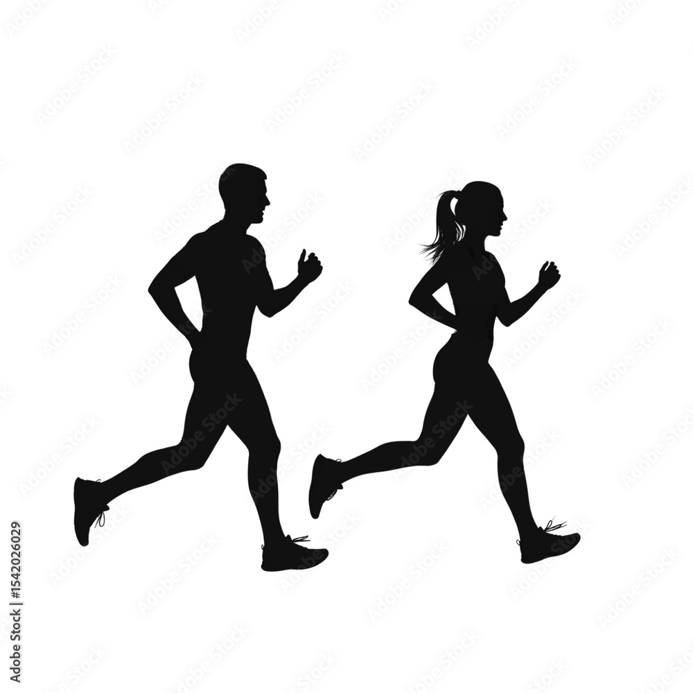 Running Couple Silhouette
Running Couple Silhouette