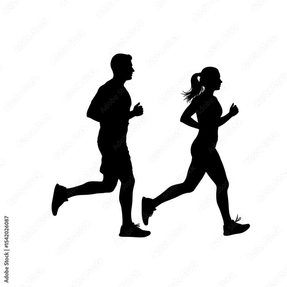 Running Couple Silhouette
Running Couple Silhouette