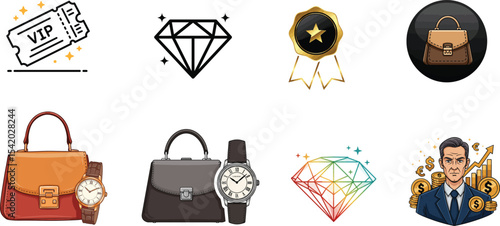 VIP Luxury Icons: Diamonds, Bags, and Watches