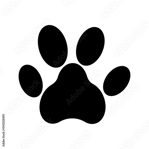 Cat or dog paw icon. Paw icon. Dog, cat paw icon. Zoo, vet logo element. Paw print vector symbol. Vector illustration. Eps file 157.
