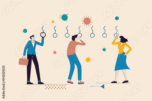 Social distancing, people keep distance in public transportation to protect from COVID-19 coronavirus outbreak spreading concept, people keep distance away in the train or bus with virus pathogens