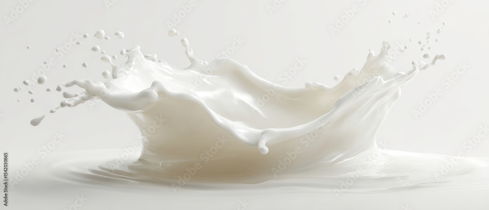 The stunning splash of milk creating an artistic liquid masterpiece. The stunning splash of milk creating an artistic liquid masterpiece.