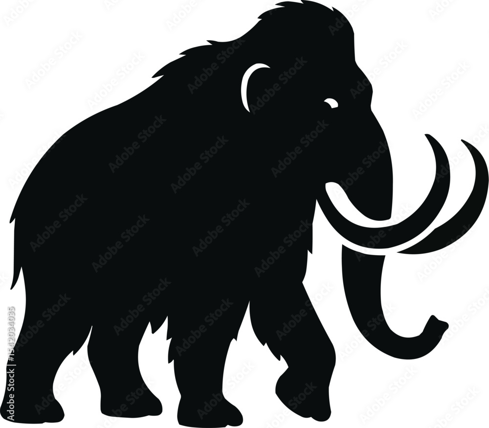 Fototapeta premium Woolly Mammoth Silhouette