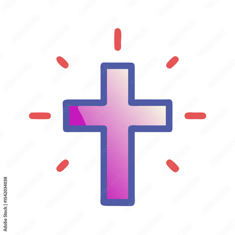 Obraz premium vector cross icon