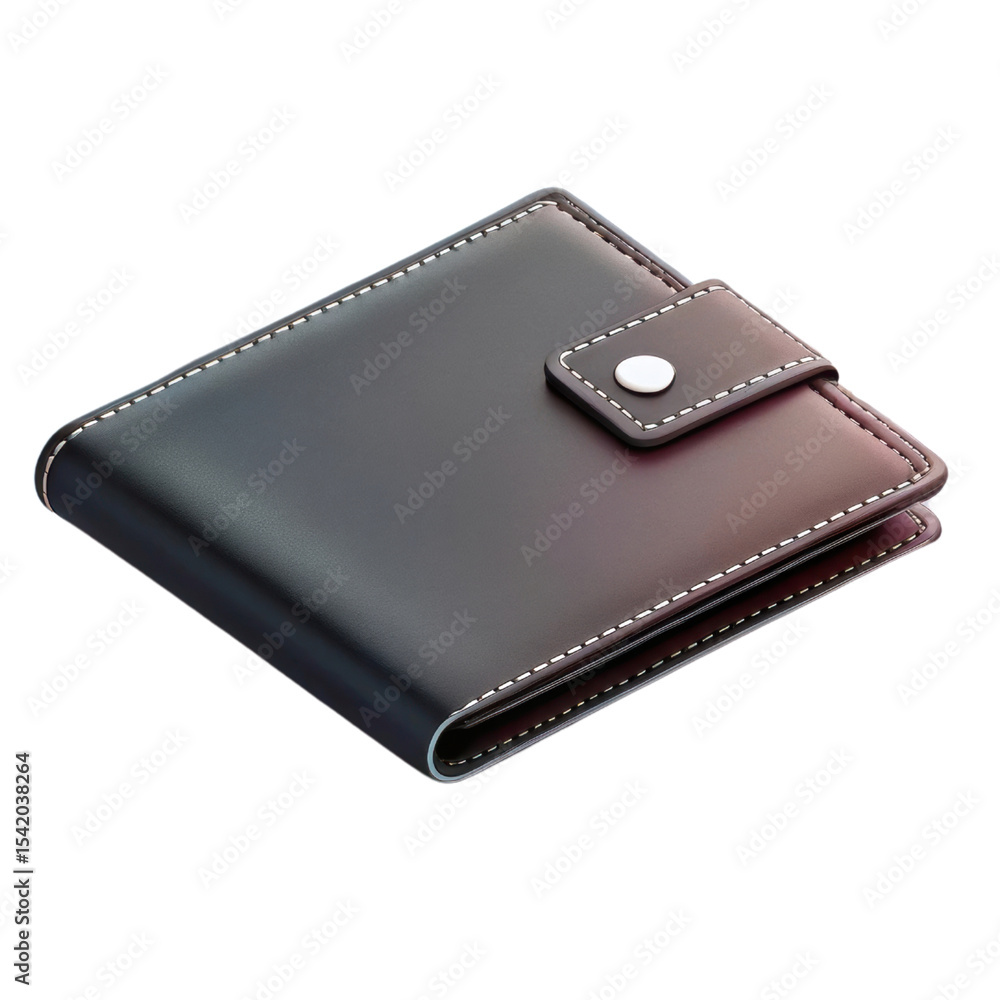 custom made wallpaper toronto digitalA sleek, black leather wallet with a snap closure, featuring a minimalist design and smooth texture.