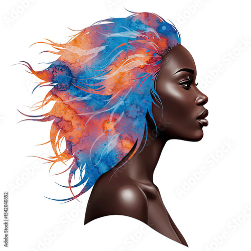 woman with long hair