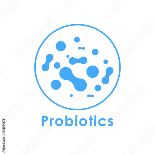 Probiotics vector sign. Symbol of a healthy lifestyle and gastrointestinal tract