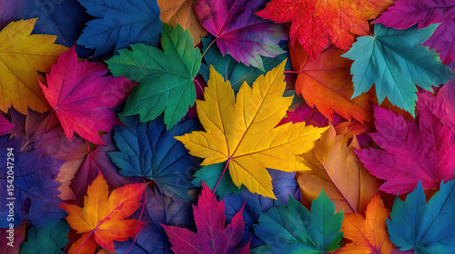 Vibrant autumn leaves nature colorful background fall atmosphere