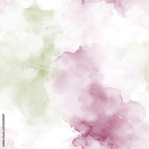 Seamless Watercolor Texture in Dusty Rose and Sage Green