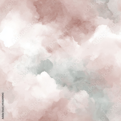 Seamless Watercolor Texture in Dusty Rose and Sage Green