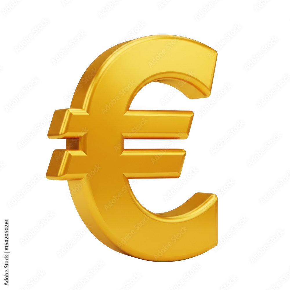 3d render of a golden euro currency symbol 3d render of a golden euro currency symbol