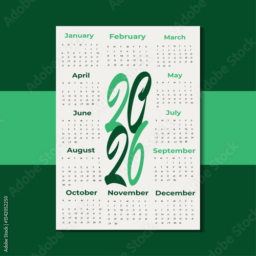 2026 Elegant Wall Calendar Layout


