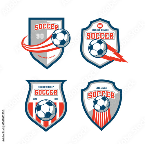 football logo, badge design template 