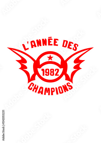 Obraz na płótnie 1982 annee anniversaire champion logo