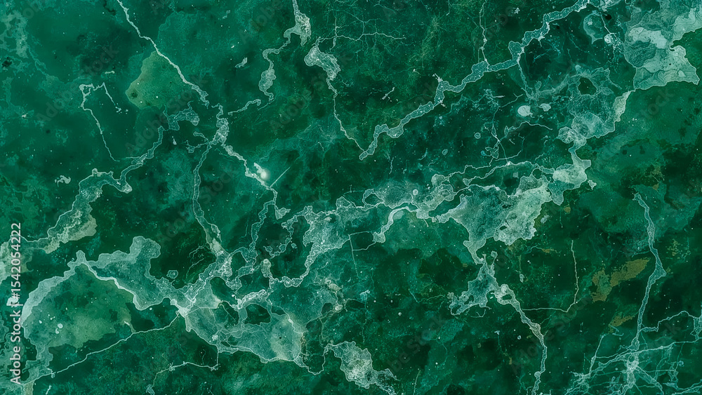 Fototapeta premium Emerald Green Marble Texture Background Swirls Design