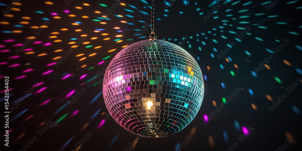 Obraz premium Mirror Ball,Colorful reflection,Nightlife , Party