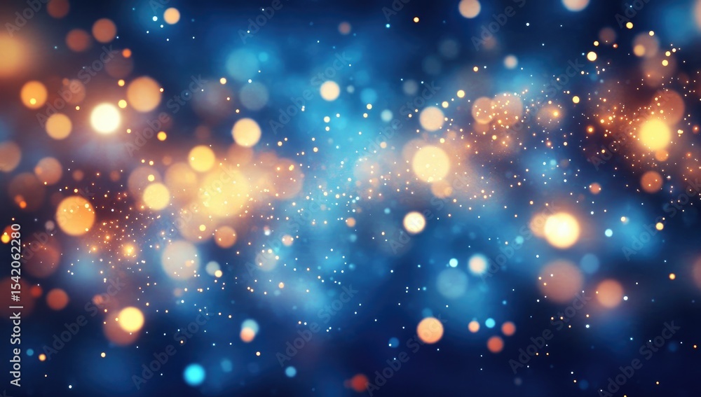 Fototapeta premium Abstract bokeh background with vibrant, glowing particles