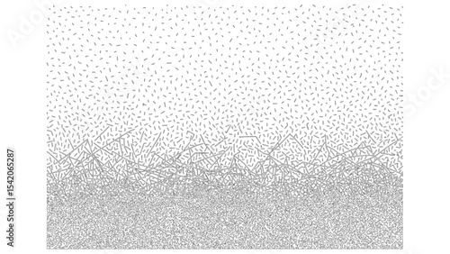 Abstract Black and White Pattern with Random Lines and Dots