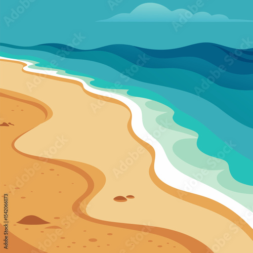 Realistic sandy beach texture with detailed grains and natural patterns for design backgrounds
