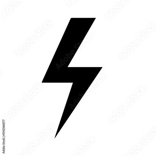 Free Download Black lightning bolt on a white background - GFXLoad