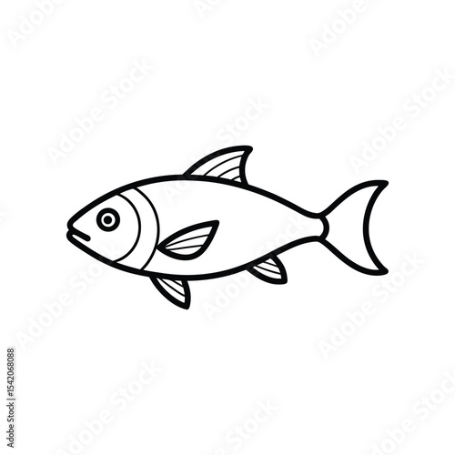 cleaner fish line art