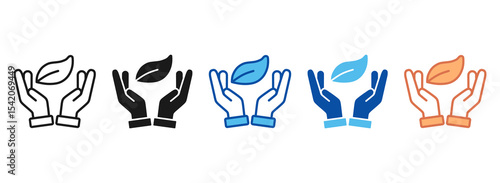 Save Forest Icon Set Multiple Style Collection