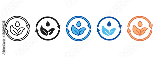 Sustainable Icon Set Multiple Style Collection