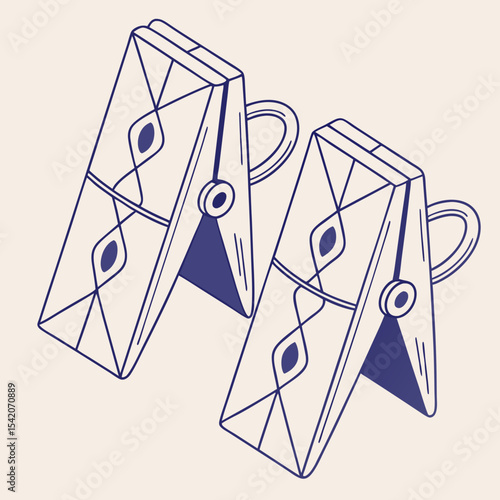 Chic vector illustration of stylish cufflinks, perfect for fashion accessories, menswear branding, and formal event promotions