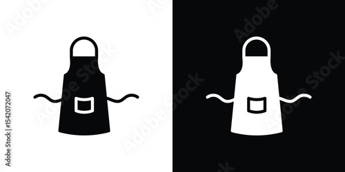 Apron icon black silhouette for web, and mobile app
