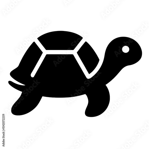 very simple flat and single minimalist Turtle Silhouettes in black on a white background