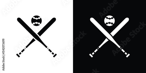 Baseball icon black silhouette for web, and mobile app