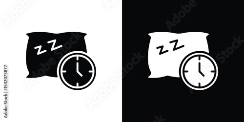 Bedtime icon black silhouette for web, and mobile app