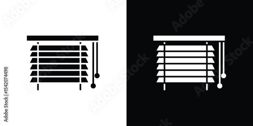 Blinds icon black silhouette for web, and mobile app