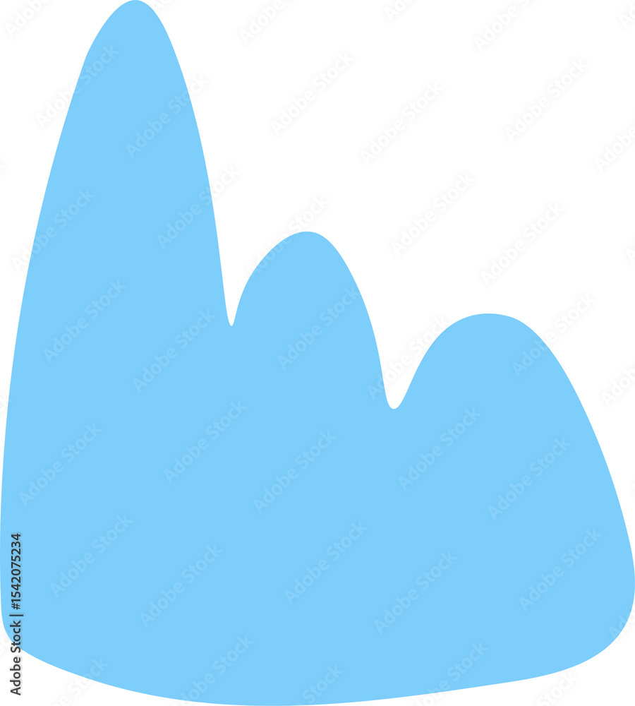 Simple blue abstract blob shape element Simple blue abstract blob shape element