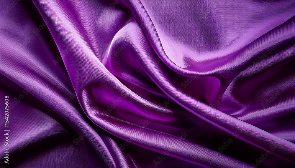 Obraz premium royal purple silk satin fabric background silky cloth curtain texture