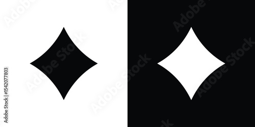 Card-diamond icon black silhouette for web, and mobile app