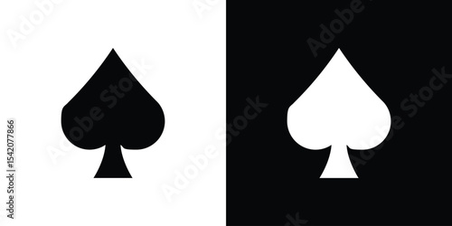 Card-spade icon black silhouette for web, and mobile app