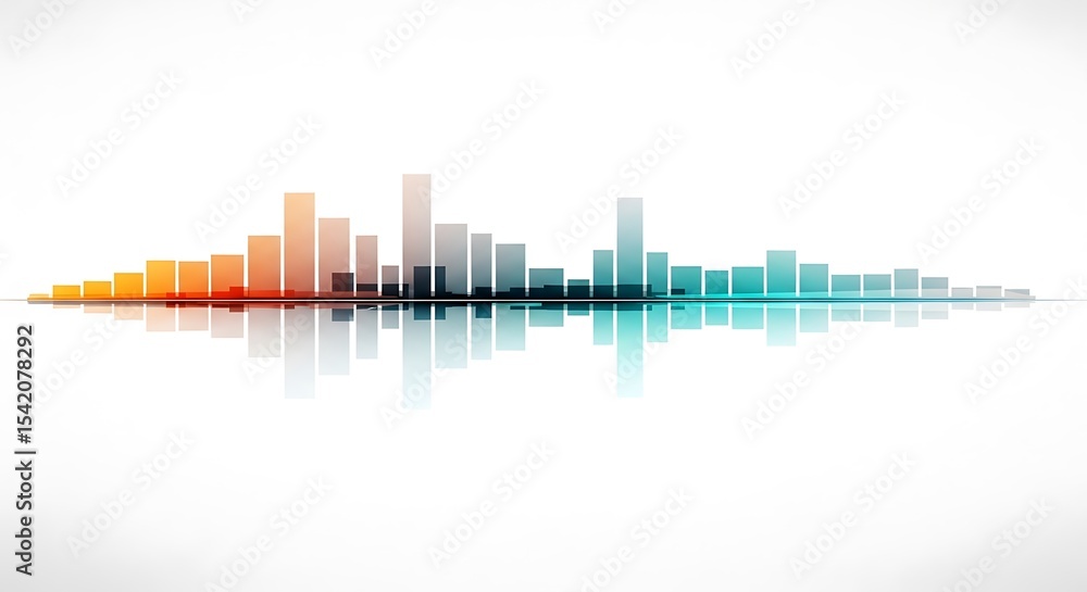 Fototapeta premium Abstract Colorful Sound Wave Visualization Music Equalizer Design Element