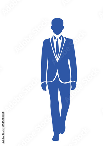 silhouette homme costume cravate business