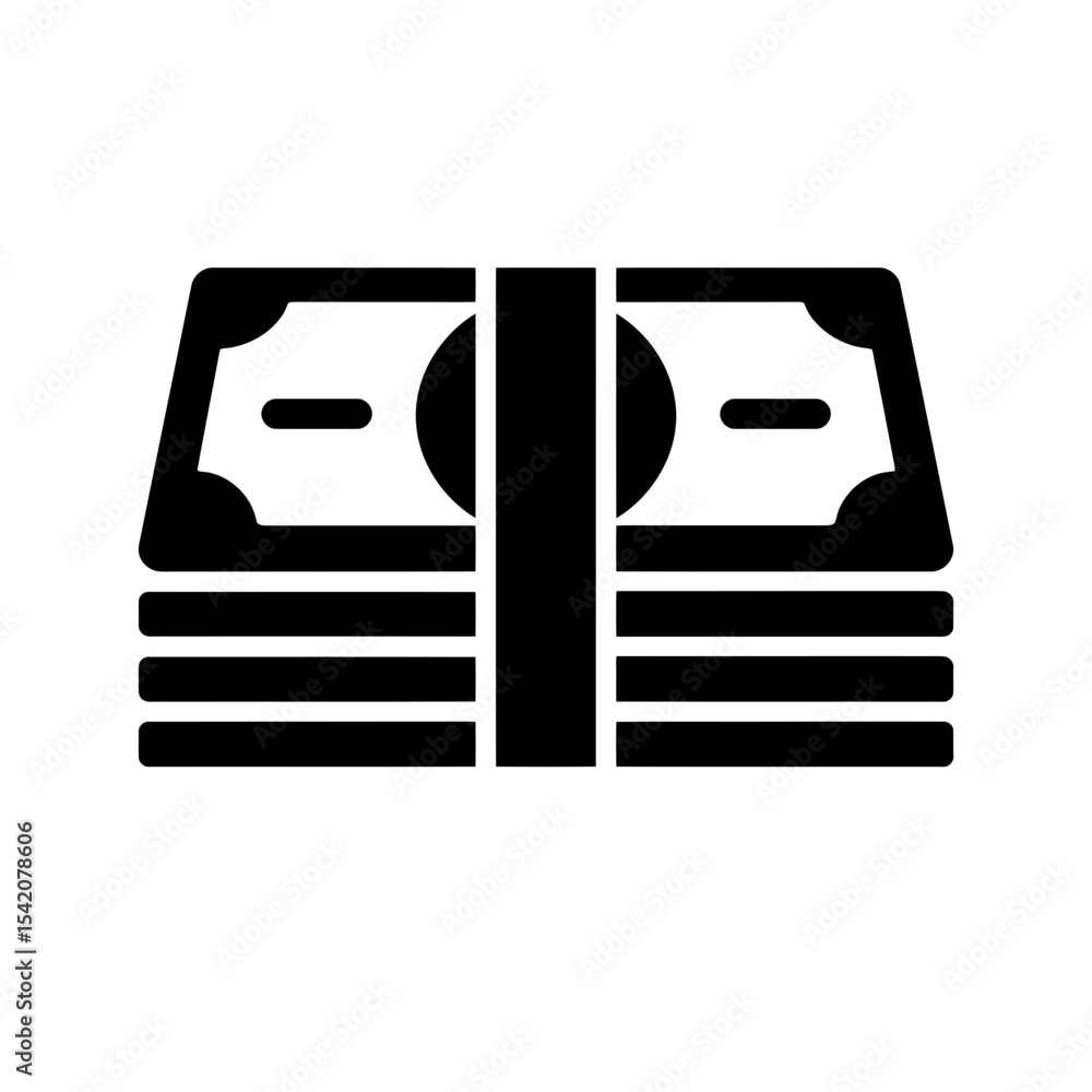 custom made wallpaper toronto digitalvery simple flat and single minimalist Stacks of Money Silhouettes in black on a white background
