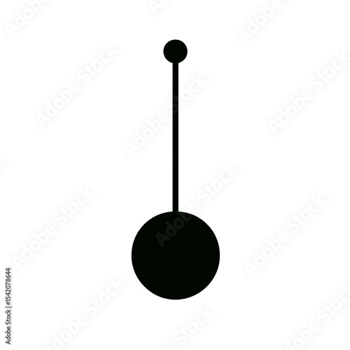 very simple flat and single minimalist Pendulum Silhouettes in black on a white background