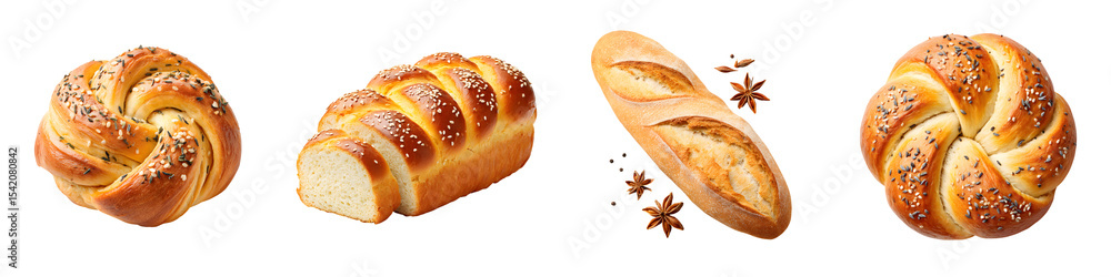Assortment of freshly baked bread and pastries Assortment of freshly baked bread and pastries