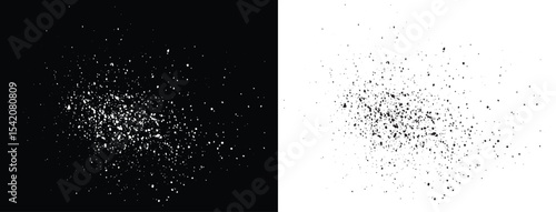 Splatter paint ink black and white abstract grunge texture background design