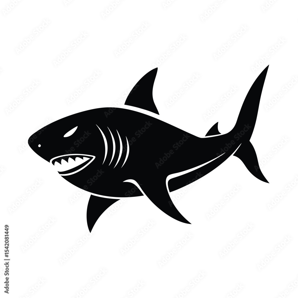 Obraz premium Simple shark silhouette