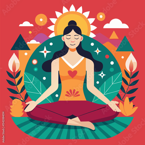 yoga in the lotus position