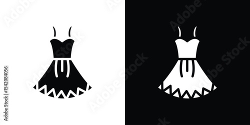 Dress icon black silhouette for web, and mobile app
